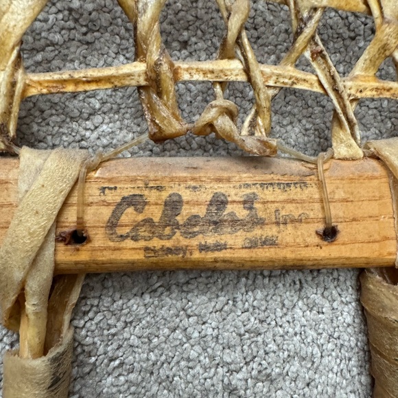 Vintage Cabela\'s Wooden SNOWSHOES rawhide 10\